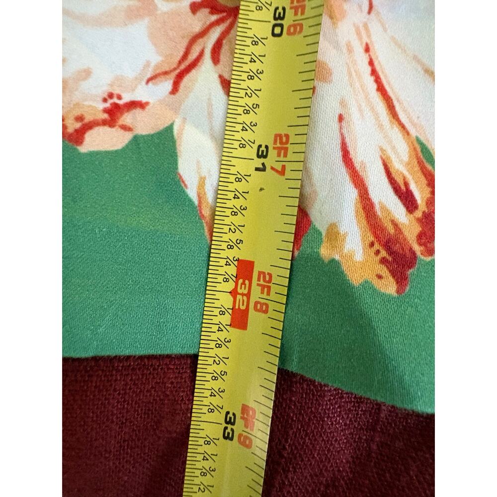 ANTHROPOLOGIE Scarf Print Floral Rayon Shift Mini Dress grandmillenial tshirt - Picture 8 of 8